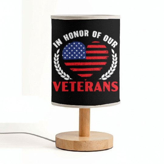 Patriotic Veteran USA Flag American Memorial Day Fabric Lamps