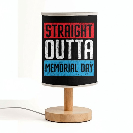 Patriotic Veteran USA Flag American Memorial Day Fabric Lamps