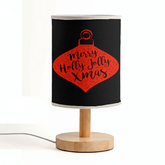 Merry Holly Jolly Xmas Fabric Lamps