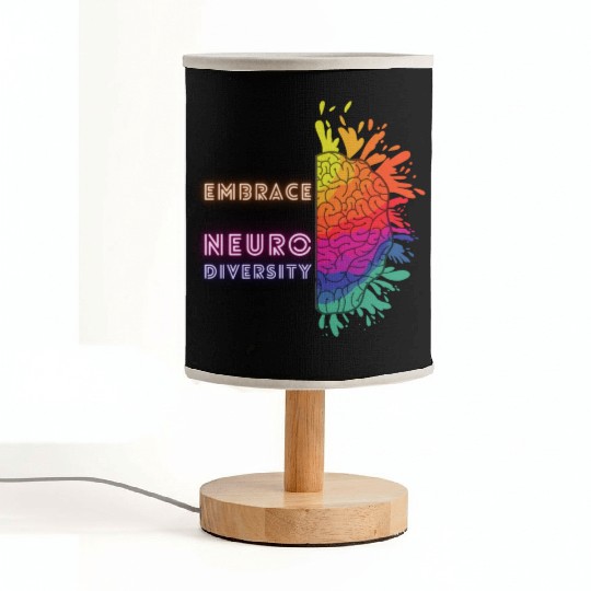 NEURODIVERSITY embrace brain awareness Fabric Lamps