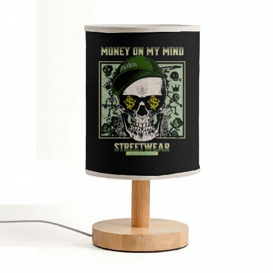 Money On My Mind Graffiti Skull Fabric Lamps