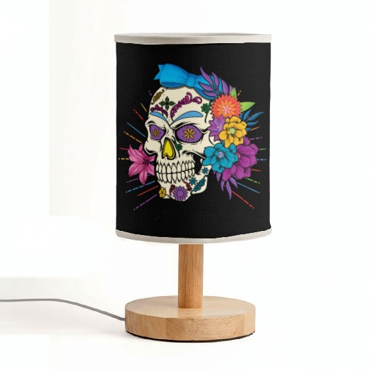 Floral Dia De Los Muertos LGBTQ LGBT Pride Month Fabric Lamps