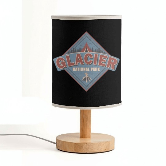 Glacier National Park Montana Vintage US Camping Fabric Lamps