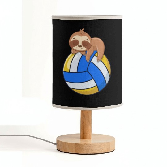 Funny Volleyball Sloth Lover Fabric Lamps