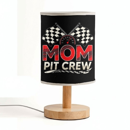 Funny Mom Pit Crew Race Car Lover Racing Family M Fabric Lamps