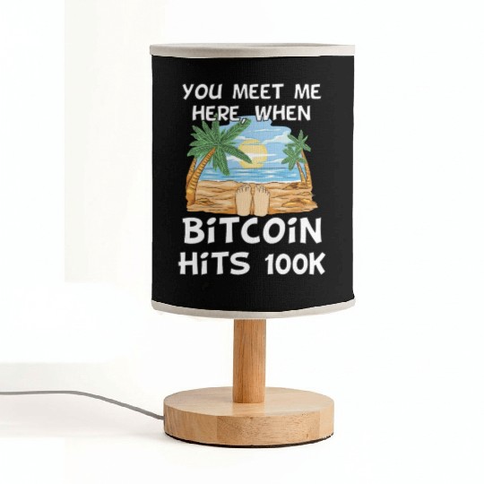 Live on island when Bitcoin hits 100k Fabric Lamps