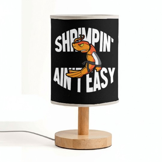 Funny Jiu Jitsu Shrimp Pun Shrimpin Aint Easy Fabric Lamps