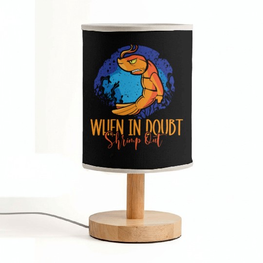 When In Doubt Shrimp Out Bjj Jiu Jitsu Pun Fabric Lamps