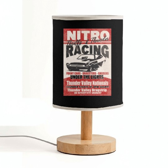 Vintage Hot Rod Classic Funny Drag Racing Poster Fabric Lamps