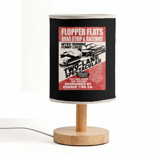 Vintage Hot Rod Classic Drag Racing Poster Fabric Lamps