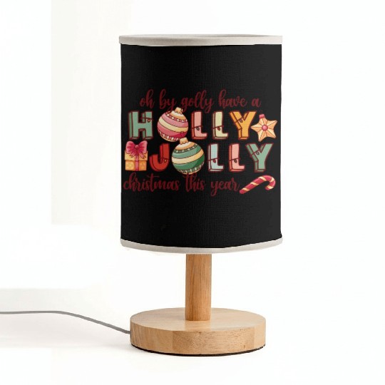 Have A Holly Jolly Christmas Fabric Lamps