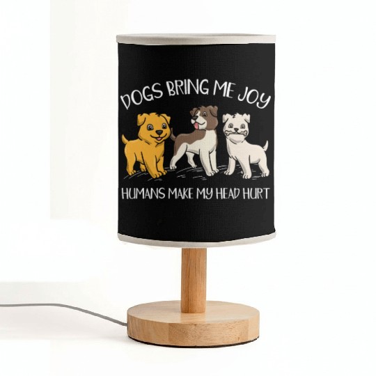 Dog Owner Dog Lover Dog Breeder Paw Love Puppy Fabric Lamps
