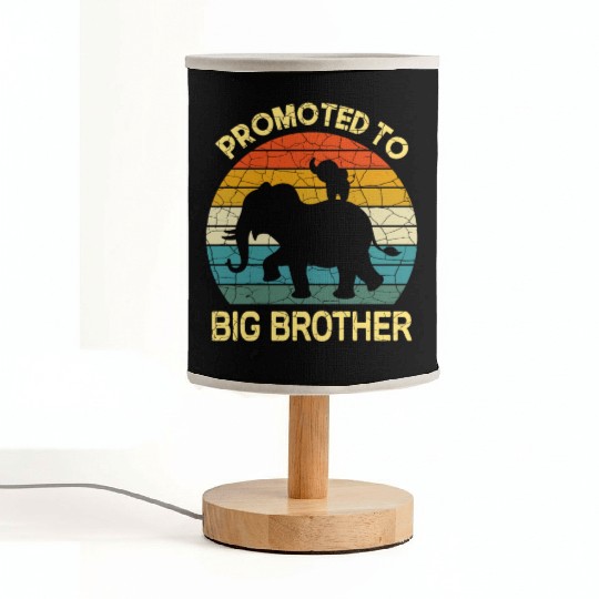 Promoted to big brother Elephant Gift Fabric Lamps