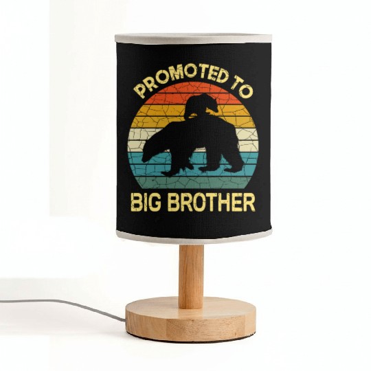 Promoted to big brother Bear Gift, baby birthday Fabric Lamps