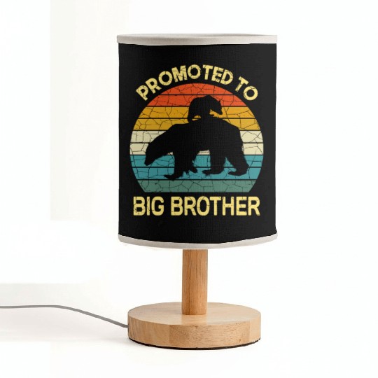 Promoted to big brother Bear Gift, baby birthday Fabric Lamps