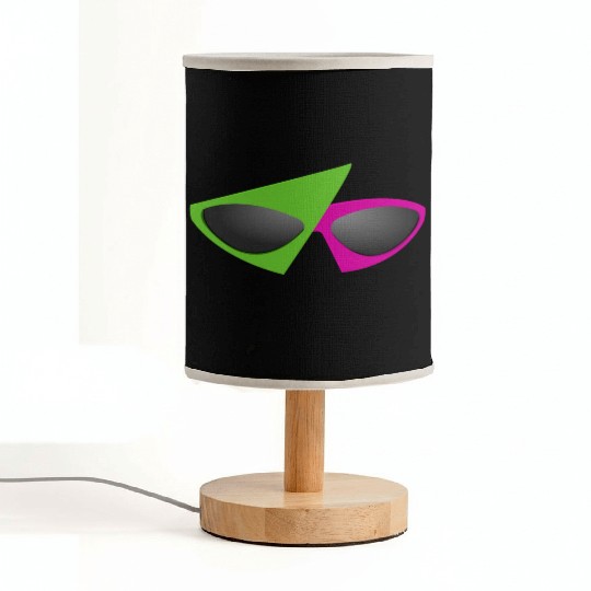 80s Retro Green and Pink Glasses Fabric Lamps