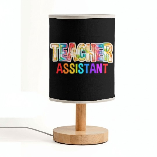 Teacher Assistant Tie Dye Back To School Fabric Lamps