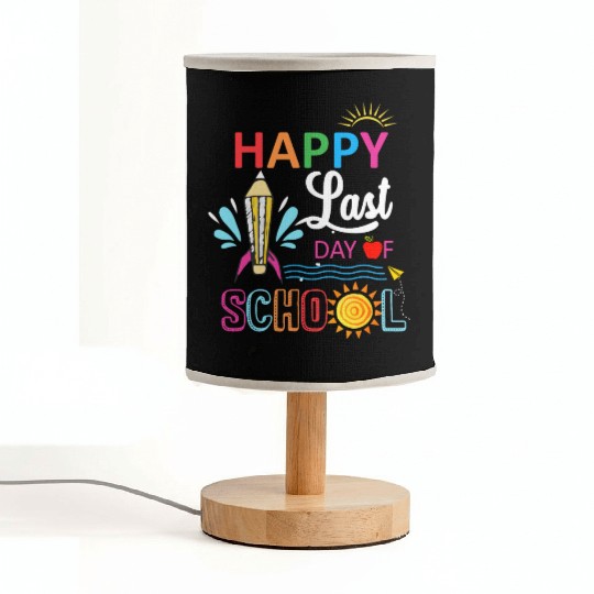 Happy Last Day Of School Teacher Boys Girls Kids Fabric Lamps