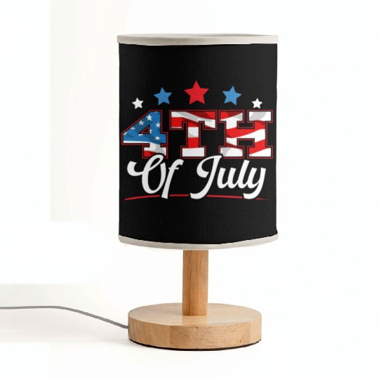 Patriotic America USA Flag 4th Of July American Fabric Lamps