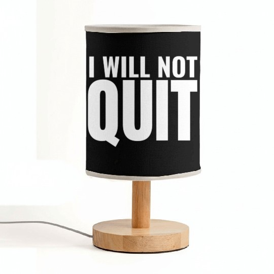 I Will Not Quit Motivational Exercise Fitness Gym Fabric Lamps