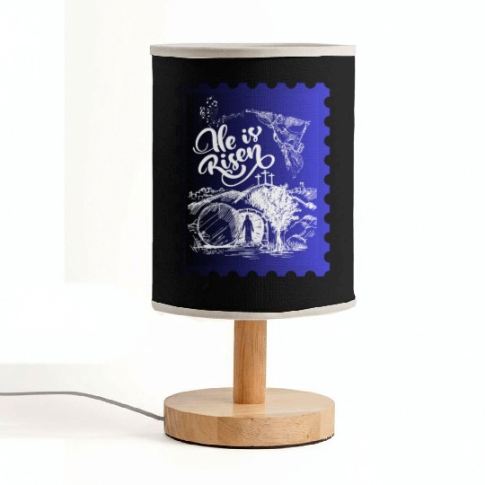 He Is Risen. Angel and singing; Classic drawing Fabric Lamps