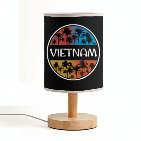 Vietnam Stylish Vacation Souvenir Palm Tree Fabric Lamps