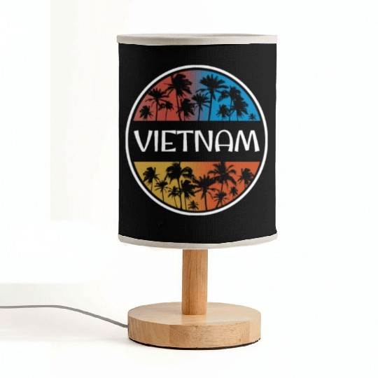 Vietnam Stylish Vacation Souvenir Palm Tree Fabric Lamps