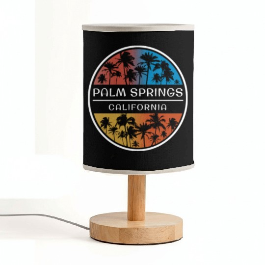 Palm Springs California Stylish Vacation Souvenir Fabric Lamps