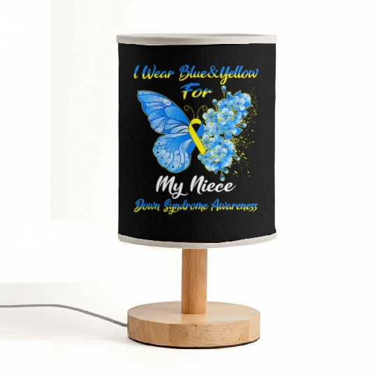 Kids I Wear Blue Yellow For My Niece Down Syndrom Fabric Lamps