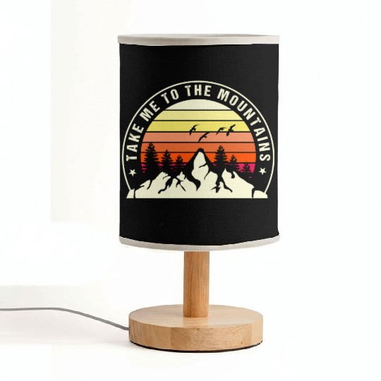 Take A Hike Mountain Fabric Lamps