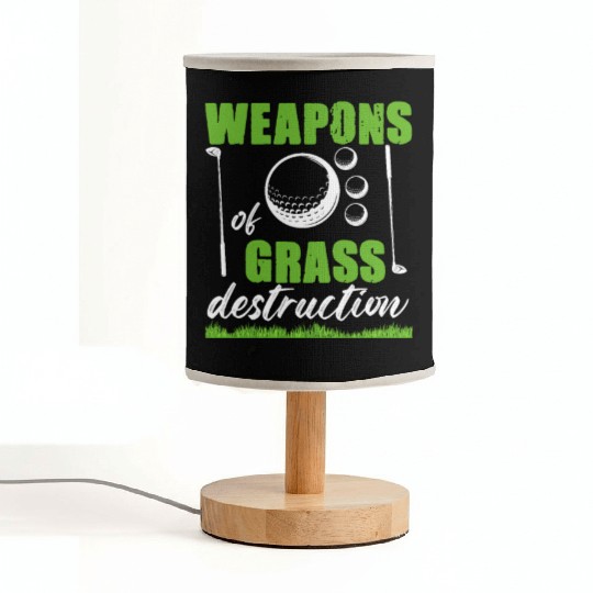 Funny Golf Weapons of Grass Destruction Fabric Lamps