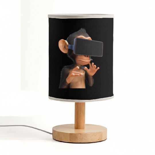 Monkey with VR glasses Fabric Lamps