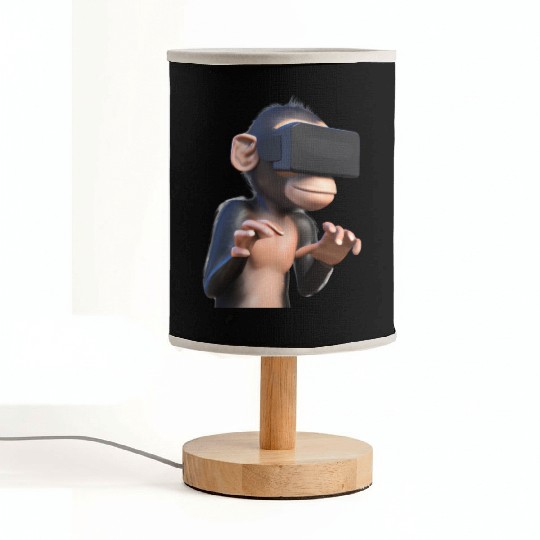Monkey with VR glasses Fabric Lamps