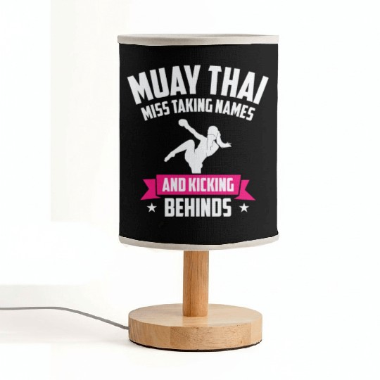 International Women's Day Muay Thai Girl Power Fabric Lamps