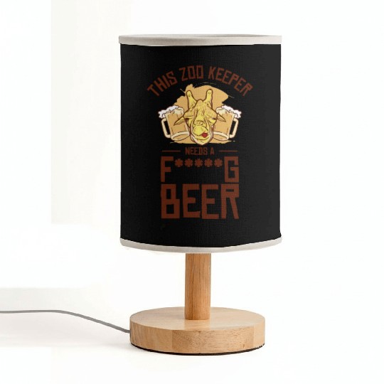 Zookeeper Drinking Beer Zookeeping Beer Lover Fabric Lamps