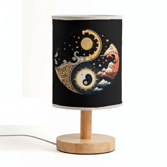 Sun and moon yin yang Fabric Lamps