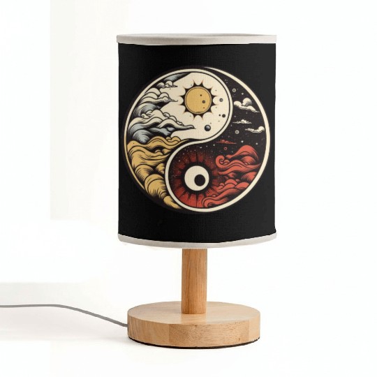 Sun and moon yin yang Fabric Lamps