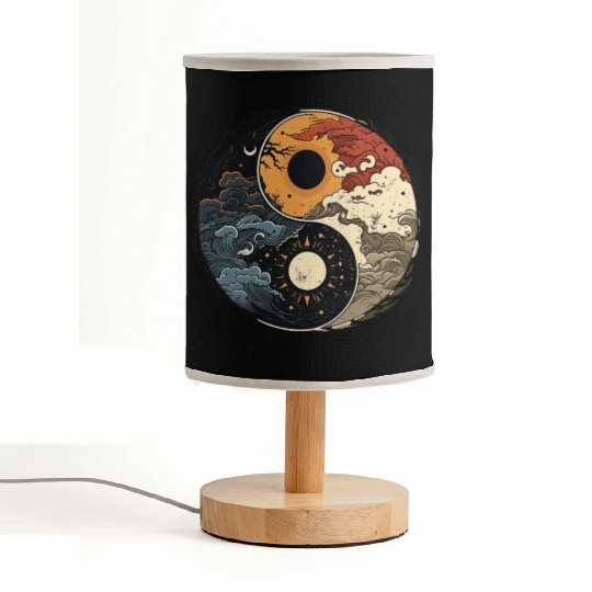 Sun and moon yin yang Fabric Lamps