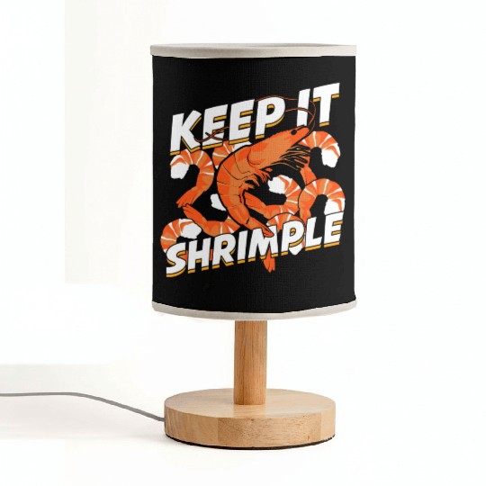 Keep It Shrimple Shrimp Seafood Lover Fabric Lamps