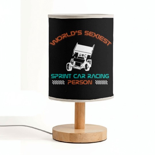 Sprint Car Racing, sprint car, dirt track racers Fabric Lamps