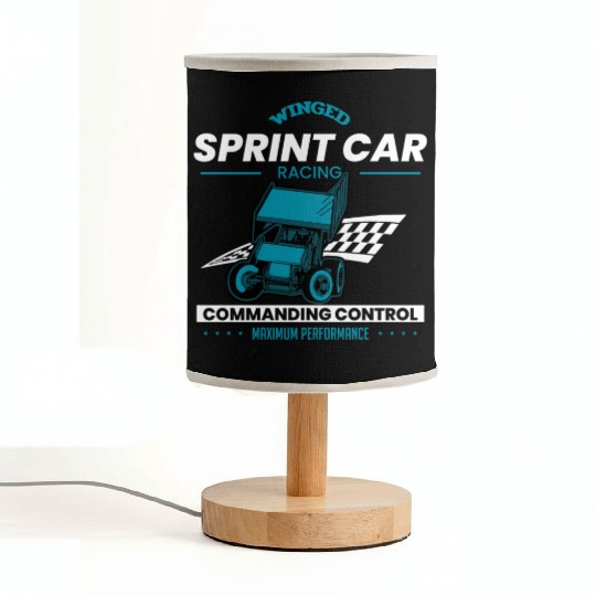 Sprint Car Racing, sprint car, dirt track racers Fabric Lamps