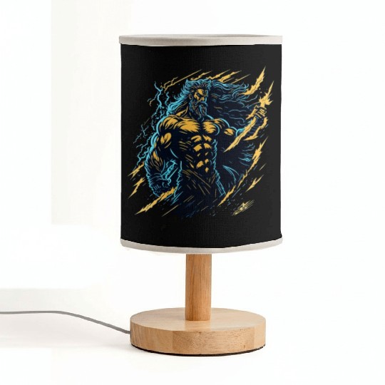 Zeus God of thunder and lightning Fabric Lamps