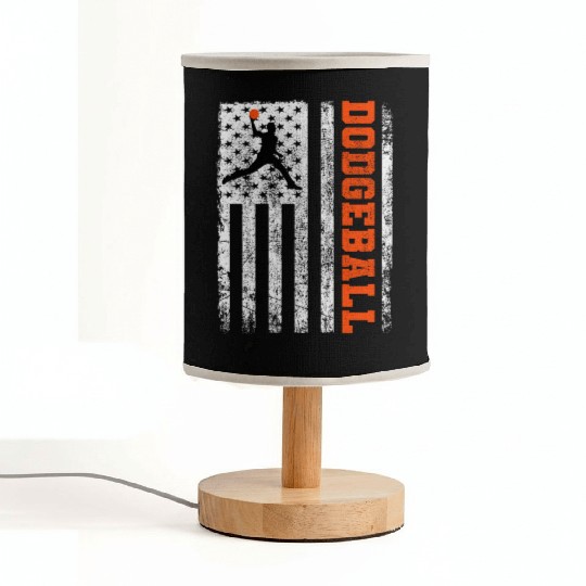 American Flag Dodgeball Player Coach Team Sports Fabric Lamps