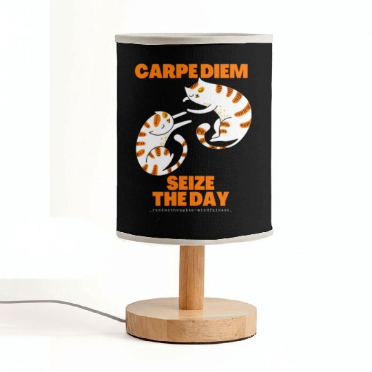 Cats Lover Carpe Diem Seize The Day Fabric Lamps