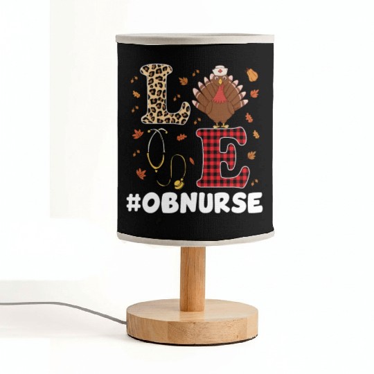 OB Nurse Thanksgiving Costume Fabric Lamps