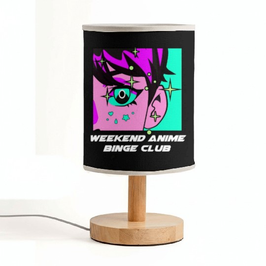 Weekend Anime Binge Club Kawaii Japanese Cute Japa Fabric Lamps