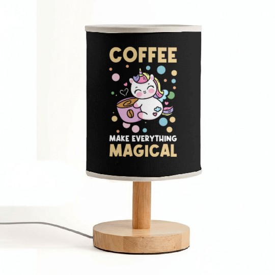 Pink Magical Unicorn Caffeine Coffee Lover Fabric Lamps