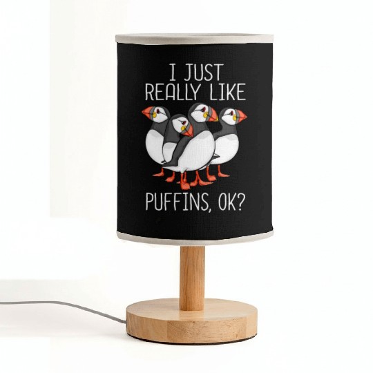 Atlantic Puffin Bird Lover Gift Women Cute Puffin Fabric Lamps