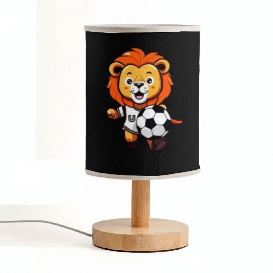 Cute Soccer Lion For Kids Football Boys Fabric Lamps
