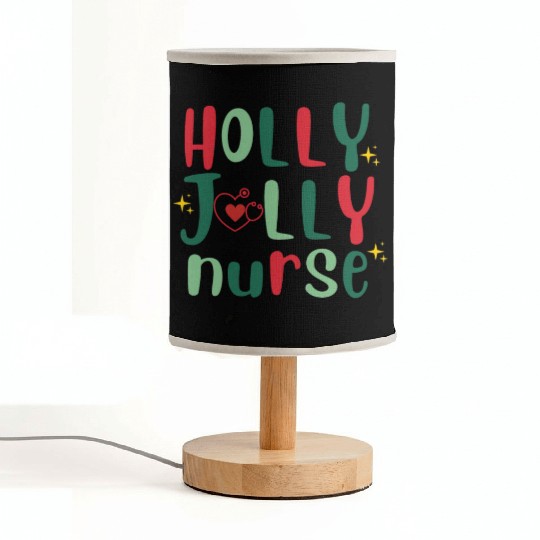 HOLLY JOLLY NURSE4 Fabric Lamps